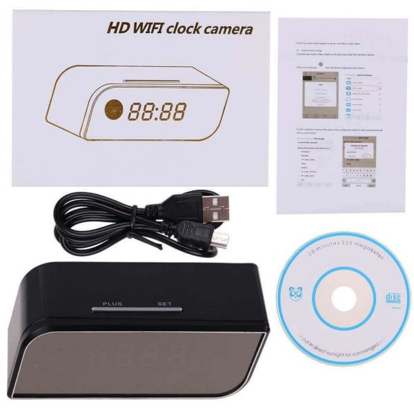 Bedacamstore-Réveil wifi caméra miniature HD-130,01 € Livraison gratuite