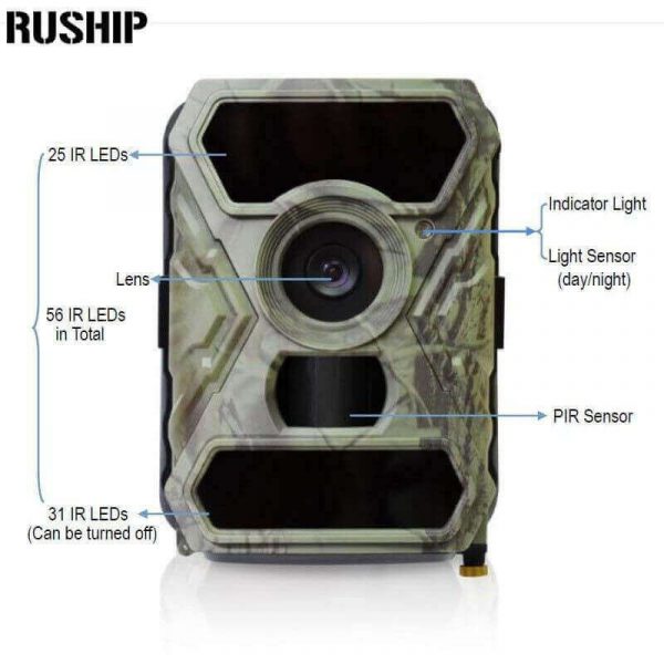 Bedacamstore-Caméra de chasse HD 1080P infrarouge-214,56 € Livraison gratuite