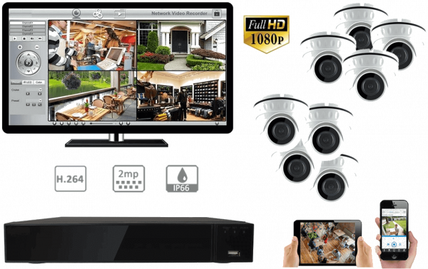 Bedacamstore-Ensemble vidéosurveillance 8 caméras 2MP vision de nuit-556,64 € Livraison gratuite