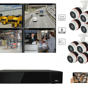 Bedacamstore-Kit caméra de surveillance 8 caméras 5MP vision de nuit-928,35 € Livraison gratuite