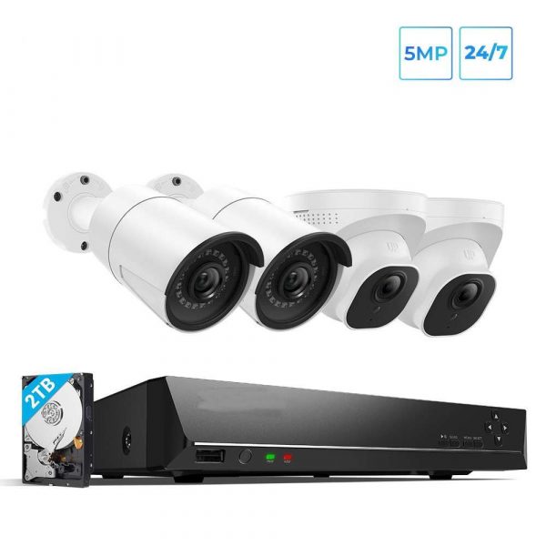 Bedacamstore-Kit vidéo-surveillance avec 2 caméras dôme et 2 caméras bullet-734,13 € Livraison gratuite