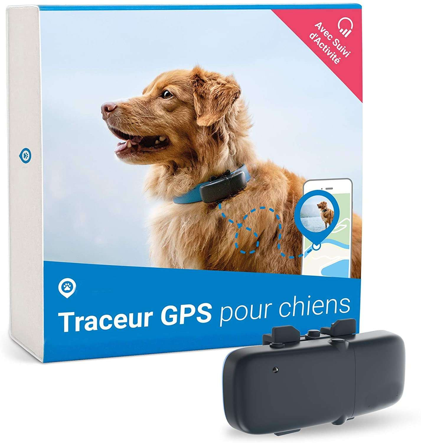 Collier GPS pour chien, Étanche, Léger - Bedacamstore