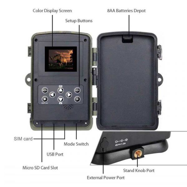 Bedacamstore-Caméra de surveillance Vision nocturne 4G SMS MMS-253,25 € Livraison gratuite