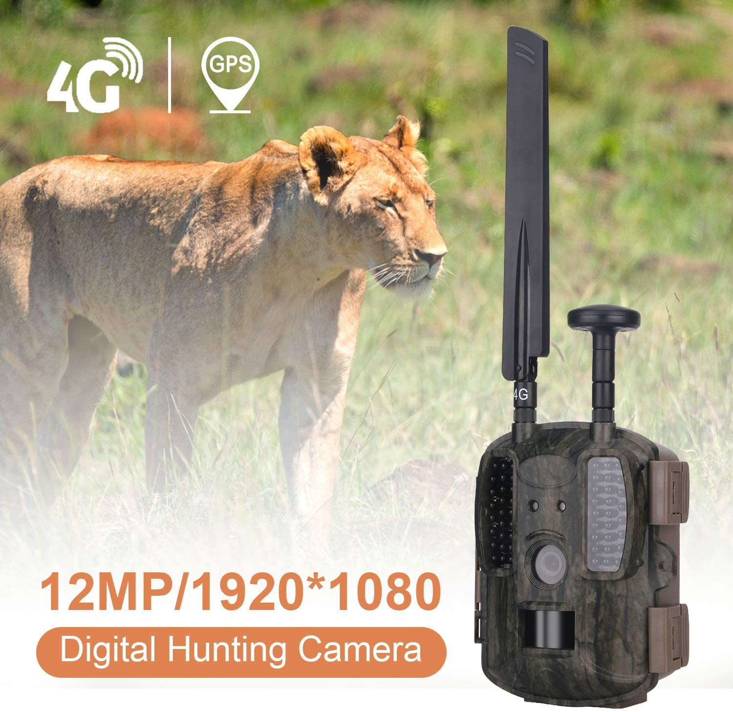 Caméra de chasse HD 1080P IR invisible GPS GSM 4G cloud video et photo